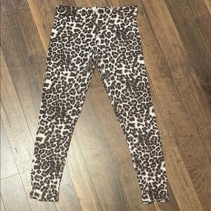 Loveappella Brown and Black Leopard Print Leggings